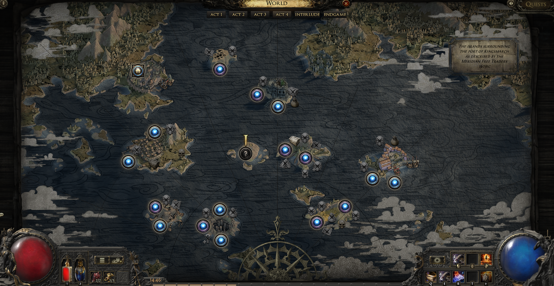 Act 4 — Kingsmarch to Heart of the Tribe world map
