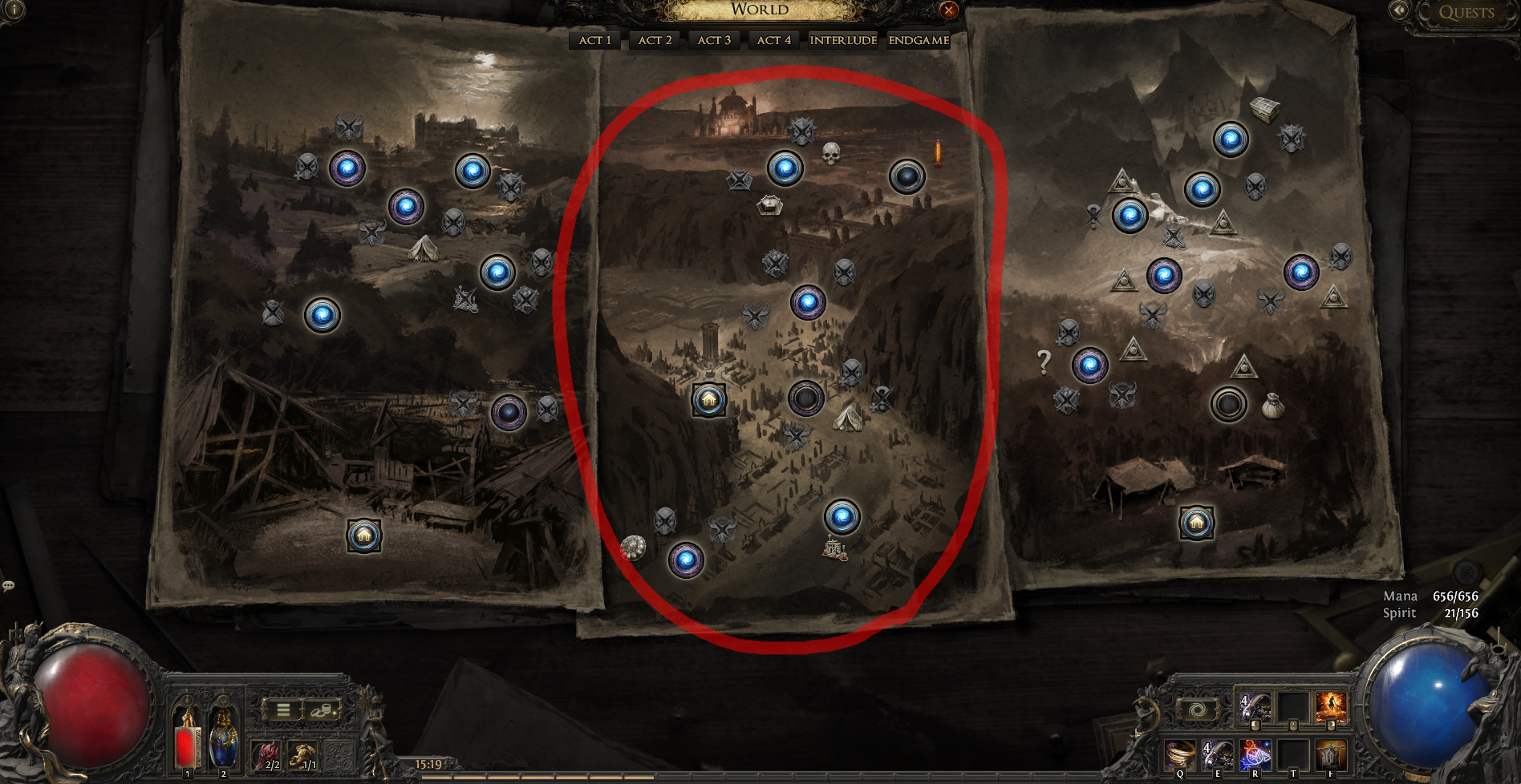 Interlude 5.2 — Khari Bazaar (Lv 54–55) world map