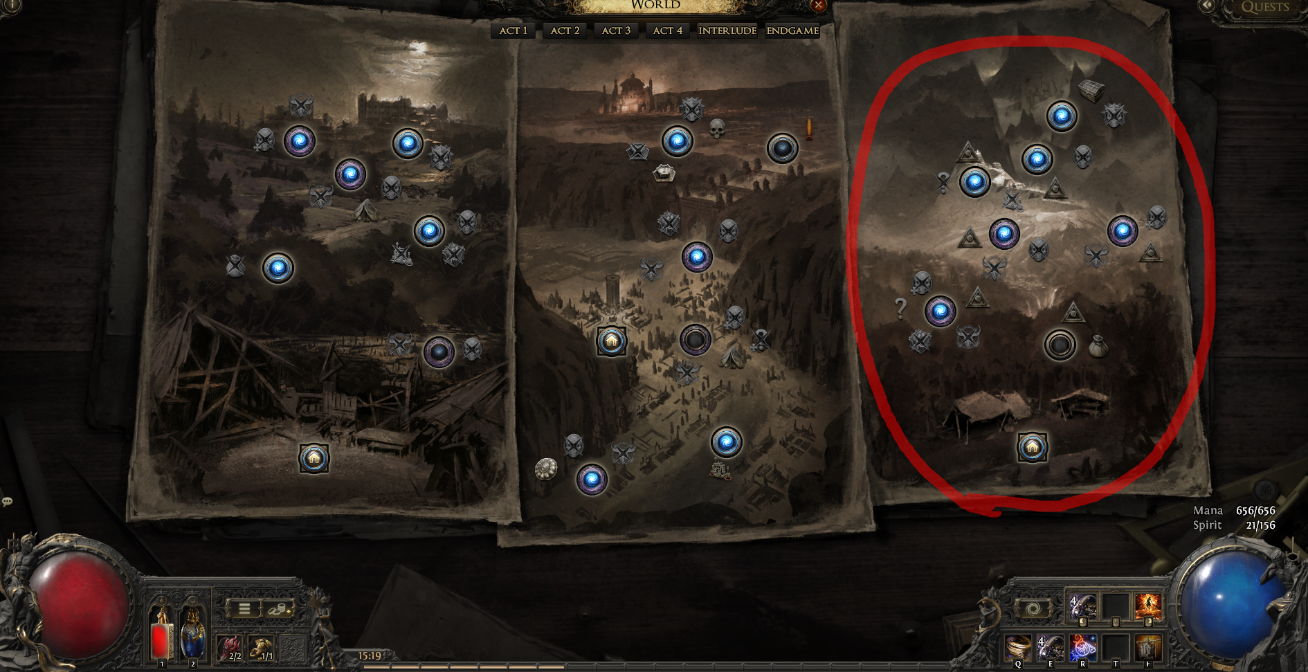 Interlude 5.3 — Mount Kriar (Lv 55–58) world map